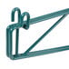 A green metal Metro SmartWall G3 double shelf support with two hooks.