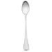 A Reed & Barton silver iced tea spoon with a white background.