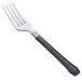 WNA Comet HRFFK480BK Reflections Duet 7" Stainless Steel Look Heavy Weight Plastic Fork with Black Handle - 480/Case Main Thumbnail 3