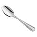 An Acopa Edgewood stainless steel teaspoon with a silver handle and spoon.