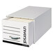 A white Universal letter file storage drawer with two drawers.