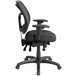 A black Eurotech Apollo office chair with arms.