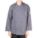 Chef Revival Silver J200 Unisex Gray Performance Long Sleeve Chef Jacket with Mesh Back Main Thumbnail 1