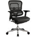 A black Eurotech office chair with mesh back and arms.