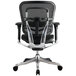 A black Eurotech office chair with silver metal legs.