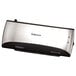 A close-up of a black and white Fellowes Spectra 95 laminator.