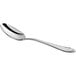 An Acopa Monaca stainless steel serving spoon with a silver handle and spoon.