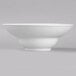 A close up of a Libbey white sea bright bowl with a small rim.