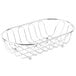 A silver Clipper Mill by GET chrome metal wire basket with oval handles.