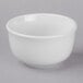 A white Libbey porcelain bouillon bowl.
