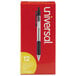Universal UNV15530 Economy Black Ink with Clear Barrel 1mm Retractable Ballpoint Pen - 12/Pack Main Thumbnail 2