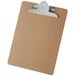 A Universal brown hardboard clipboard with a metal clip.