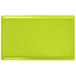 A lime green rectangular Tablecraft cooling platter with white edges.