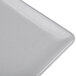 A natural aluminum rectangular cooling platter on a white background.