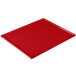 A red rectangular Tablecraft cooling platter.