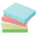 A stack of Redi-Tag recycled assorted color sticky notes.