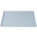 A Tablecraft gray rectangular cast aluminum cooling platter on a white background.