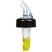1.5 oz. Clear Spout / Yellow Tail Measured Liquor Pourer with Collar - 12/Pack Main Thumbnail 2