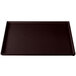 A black rectangular Tablecraft cooling platter with a dark brown speckled finish.
