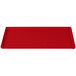 A red rectangular Tablecraft cast aluminum cooling platter.