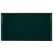 A rectangular hunter green Tablecraft cooling platter with white speckles.