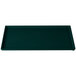 A Tablecraft hunter green rectangular cast aluminum tray with white speckles.
