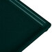 A dark green and white speckled cast aluminum Tablecraft rectangular cooling platter.