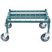 Regency 18" x 24" Heavy-Duty Mobile Green Dunnage Rack with Mat Main Thumbnail 4