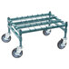 Regency 18" x 24" Heavy-Duty Mobile Green Dunnage Rack with Mat Main Thumbnail 3