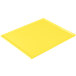 A yellow rectangular Tablecraft cast aluminum cooling platter.