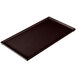 A rectangular black Tablecraft Midnight Speckle cast aluminum cooling platter.