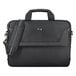 A black Solo Pro Slim briefcase with a strap and handle.