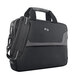 A black and grey Solo Pro Slim laptop briefcase.