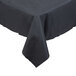 Hoffmaster 220836 50" x 108" Linen-Like Black Table Cover - 20/Case Main Thumbnail 2