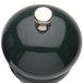 A Chef Specialties Autumn Hues Forest Green Pepper Mill with a silver knob.