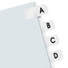 Redi-Tag 31005 1" White Letters A-Z Side-Mount Plastic Index Tabs - 104/Pack Main Thumbnail 2