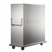 A silver Metro Insulated Heated Banquet Cabinet with two doors on a white background.