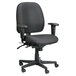 A black Eurotech 4x4 Series office chair with wheels and arms.