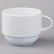 A white Schonwald porcelain cup with a wavy design on the handle.