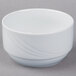 A white Schonwald Donna stacking bowl with a swirl design.