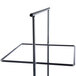 A gray powder coated iron square 3-tier riser with black bars.