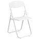 Flash Furniture RUT-I-WHITE-GG Hercules White Heavy Duty Plastic Folding Chair Main Thumbnail 1