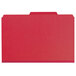 A red Smead SafeSHIELD legal size file folder with a red tab.