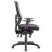 A black Eurotech Apollo II multi-function office chair with arms.