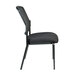 A Eurotech black mesh office side chair with black fabric.