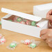 Baker's Mark 1 lb. White 1-Piece Auto-Popup Candy Box - 250/Case Main Thumbnail 6