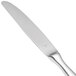 A Libbey stainless steel serrated dinner knife with a hollow silver handle.