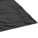 A black plastic bag on a white background.