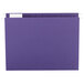 Smead 64072 Letter Size Hanging File Folder - 1/5 Cut Repositionable Poly Tab, Purple - 25/Box Main Thumbnail 1