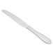 A Libbey stainless steel dinner knife with a fluted solid handle.